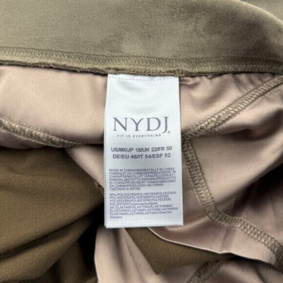 NYDJ Faux Suede Pull-on Bootcut Pants In Saddlewood Size 18 - Picture 6 of 7